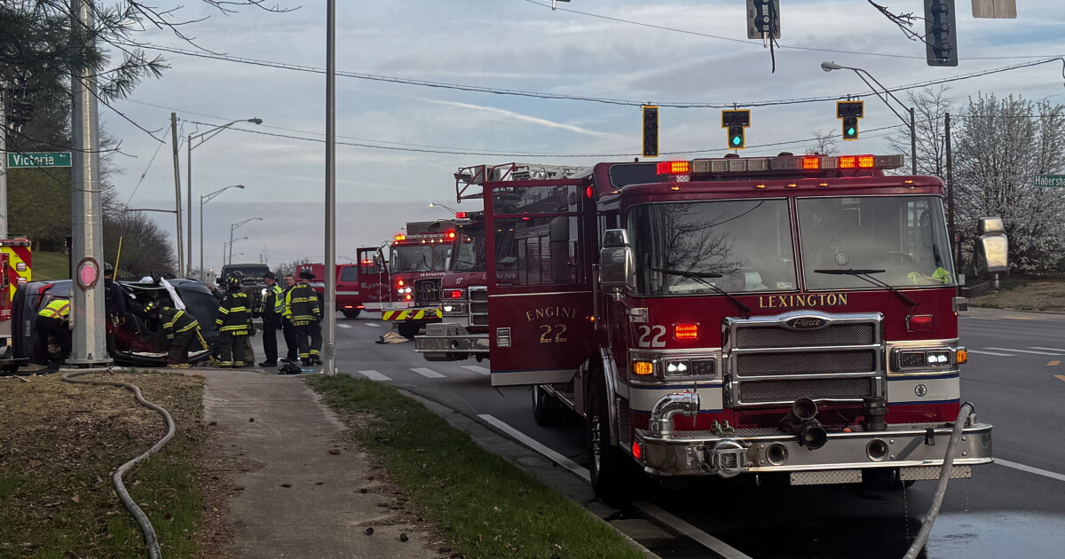 Lexington police: Car overturned after being hit by drunk driver