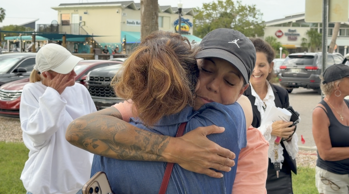 Hugs and tears of relief in Dunedin Wednesday night