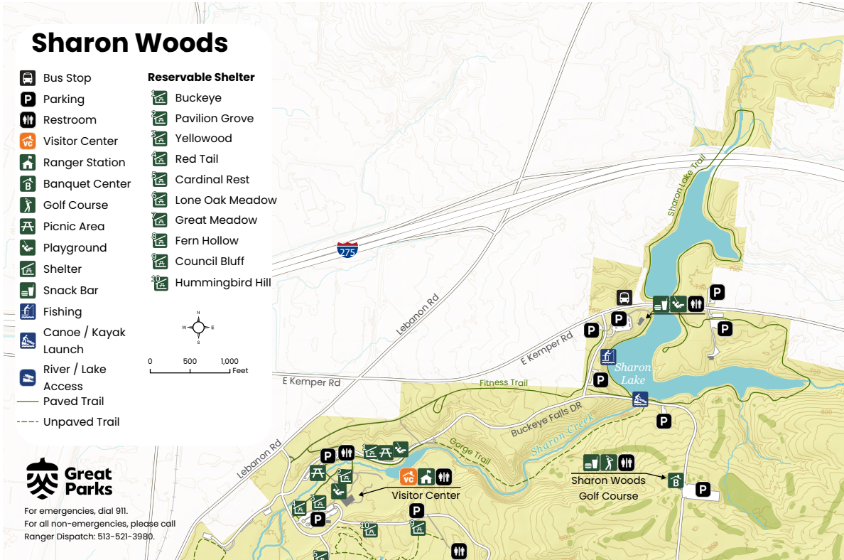 Sharon Woods Map