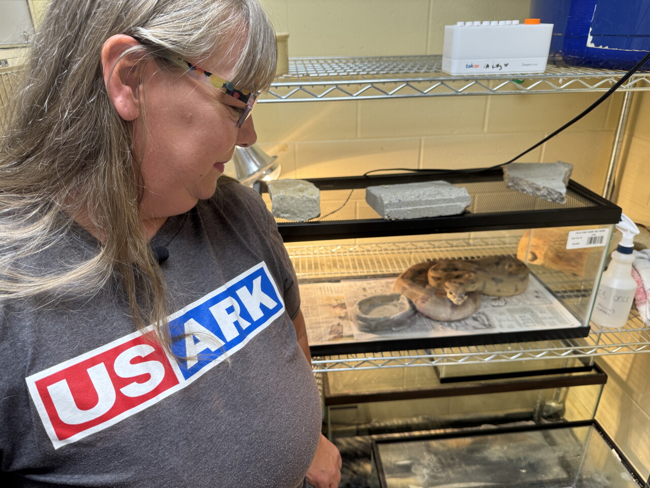 Cindy Steinle with the snake at MADACC