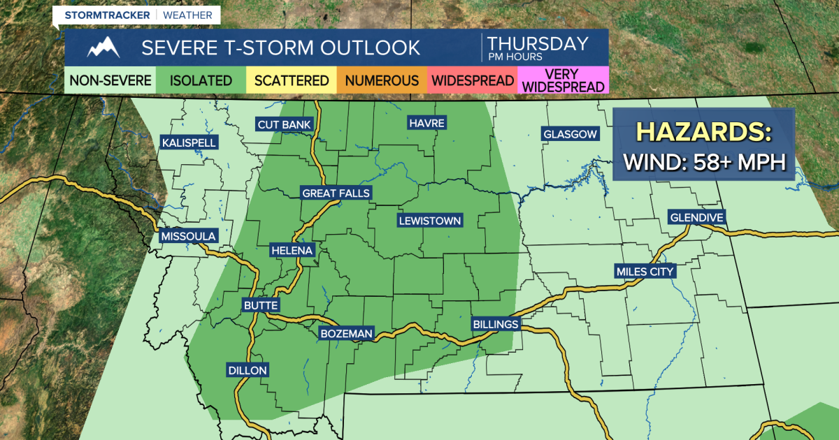 Increasing clouds with some scattered PM showers/storms on Thursday