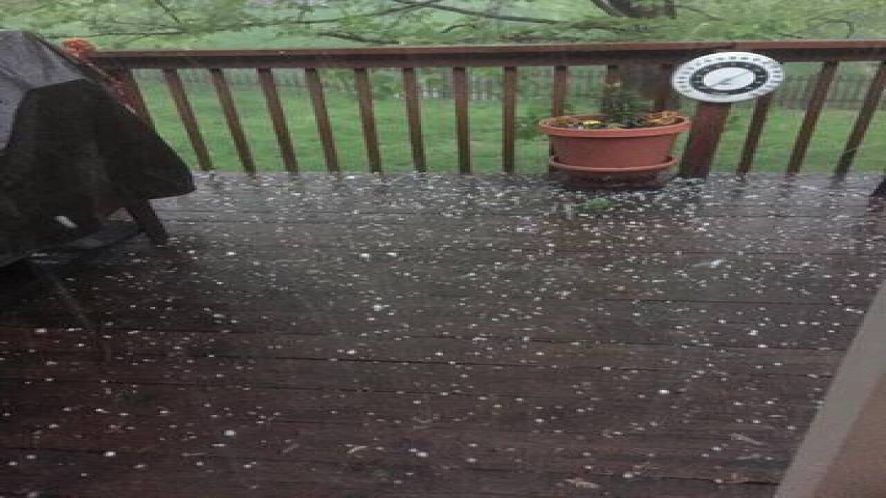 Severe thunderstorms bring hail to KC metro