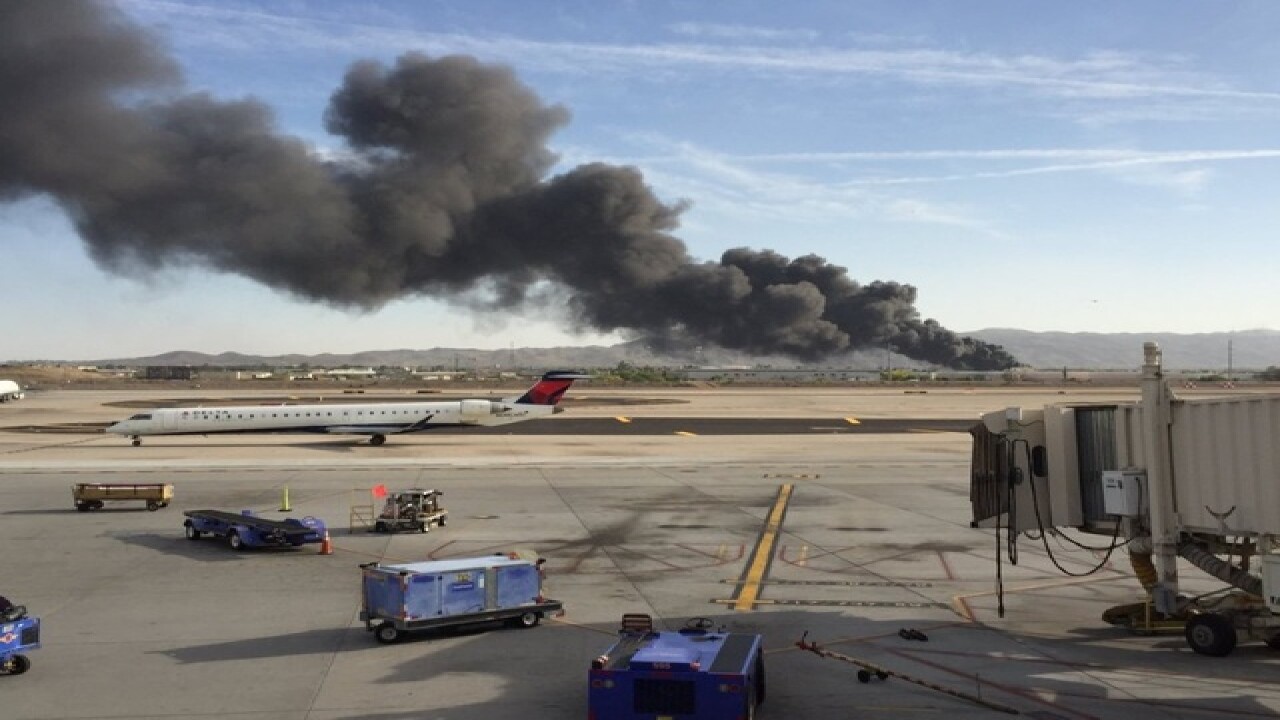 PHOTOS: Fire burns at PHX recycling plant