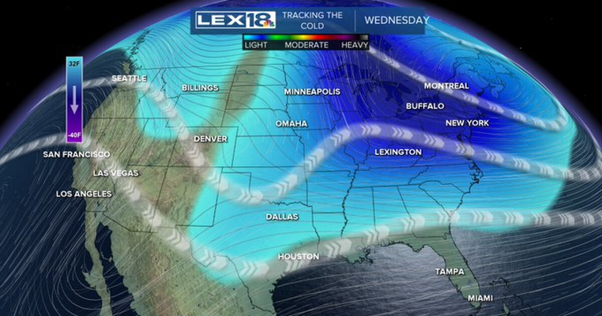 Bitter cold moves in for the week