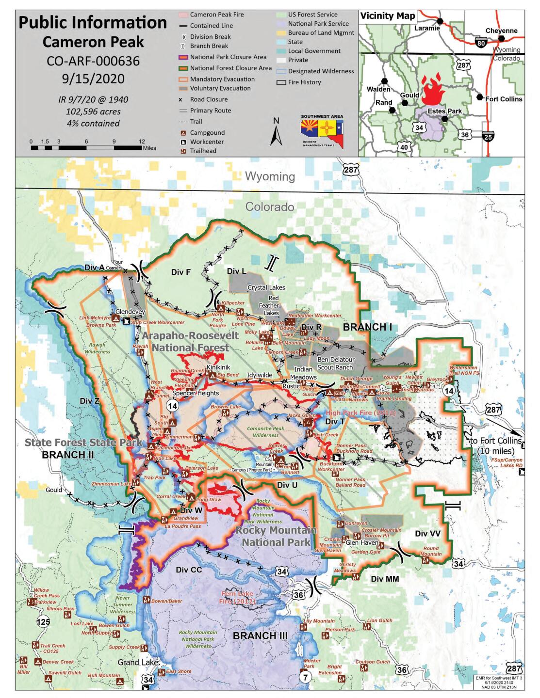 Cameron Peak Fire map_Sept 15 2020