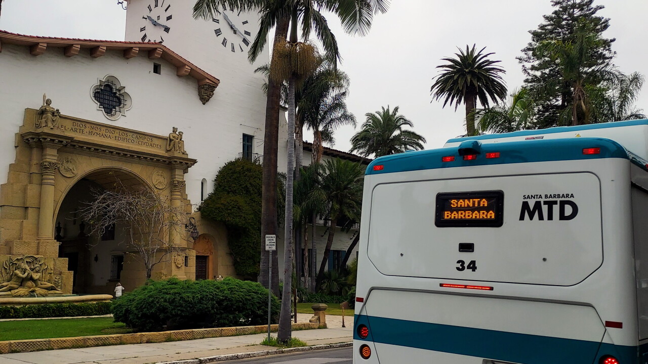 Bus Mtd Sign Santa Barbara MTD launches all-electric Downtown-Waterfront Shuttle service