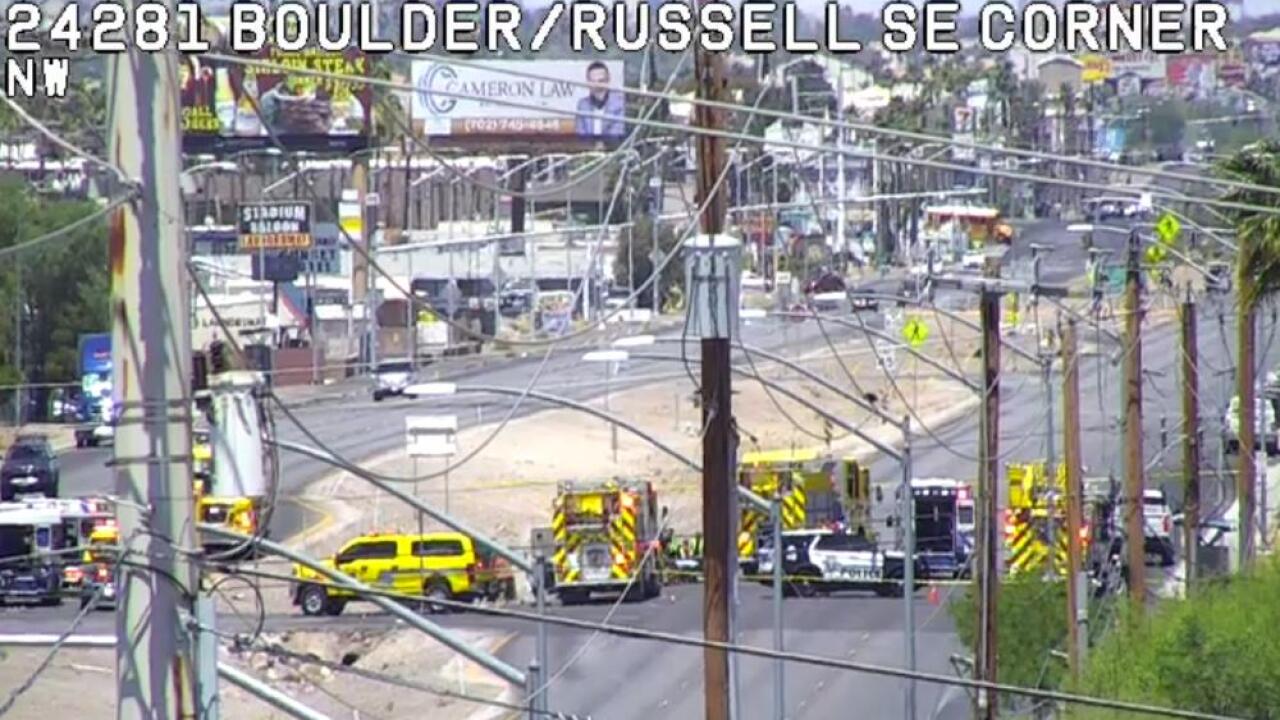 Crash on Boulder Highway near Emerald Avenue