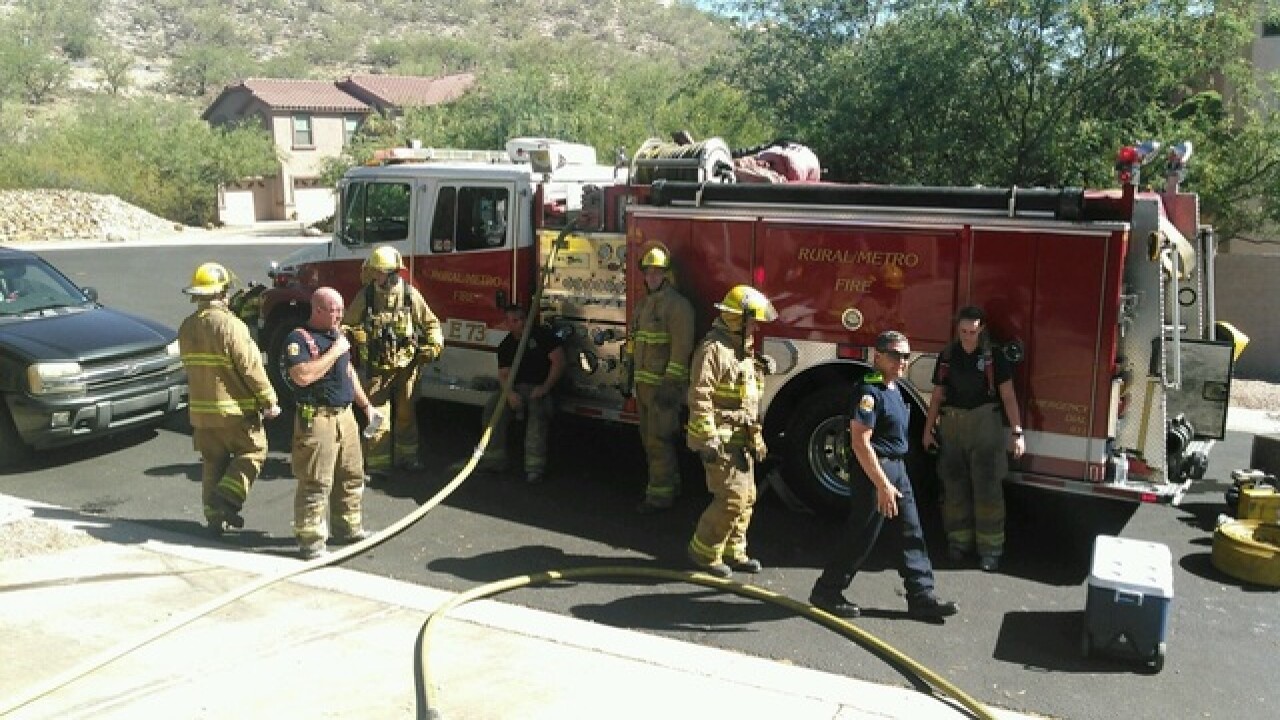 Rural/Metro working structure fire in foothills