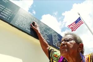 Edith Bush at Martin Luther King Jr. Landmark Memorial in West Palm Beach