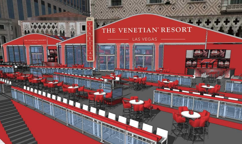 The Venetian F1 viewing platform