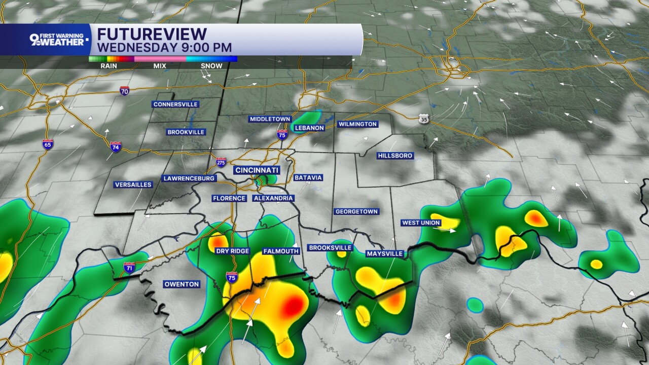 Wednesday evening storm chance