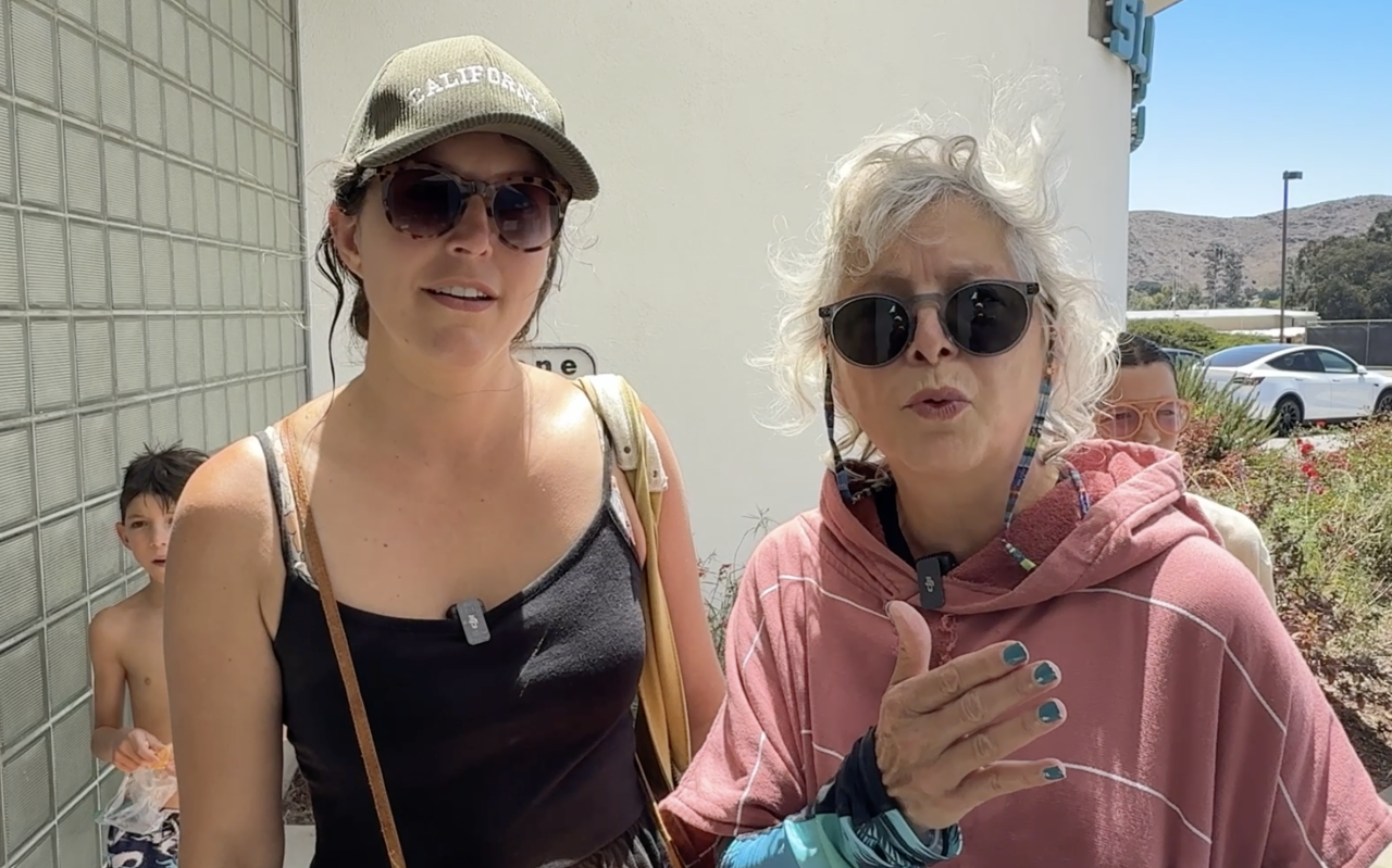 Lisa Pimentel, right, and her daughter and grandchildren are regular visitors to the SLO Swim Center.png
