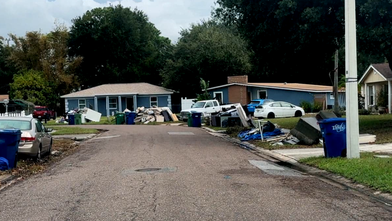 Debris from Hurricane Helene