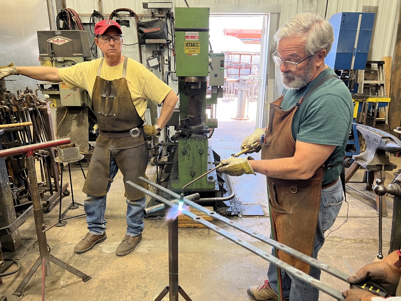 Brian and Doug working on San Xavier gates