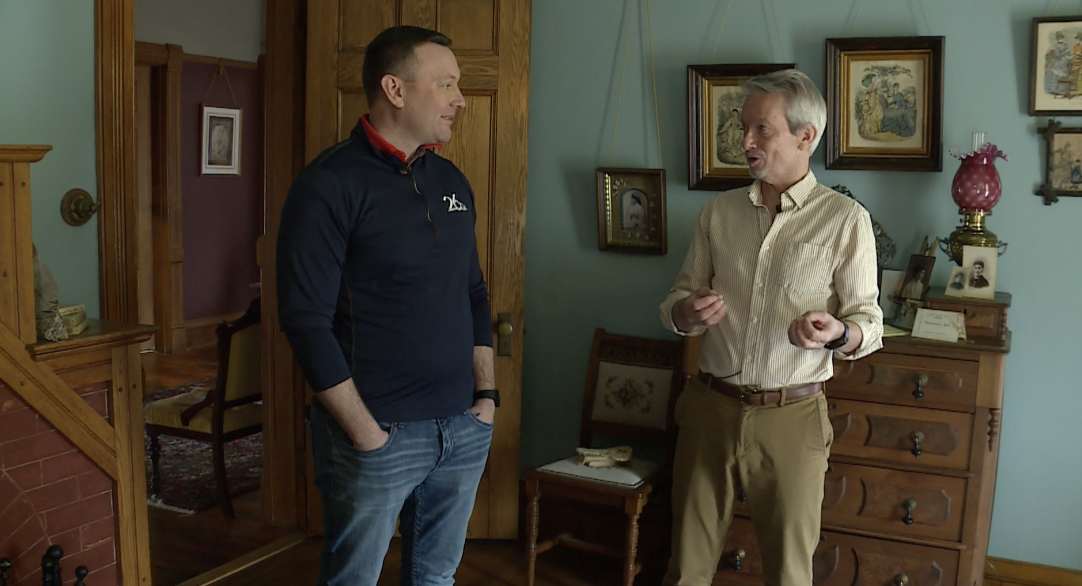 Schroeder walked us through the entire Rogers' private living quarters