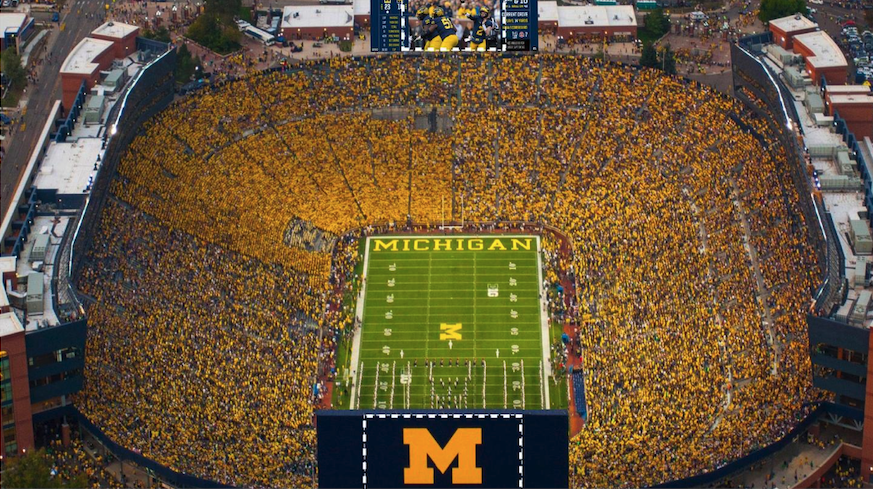 Michigan Stadium scoreboard rendering