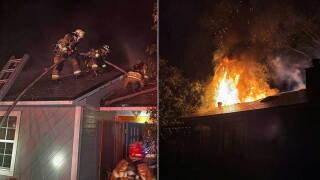 Firefighters battled a residential structure fire Oct. 9, 2026, after a tree fell onto a home during Hurricane Isaias, according to the Tallahassee Fire Department.