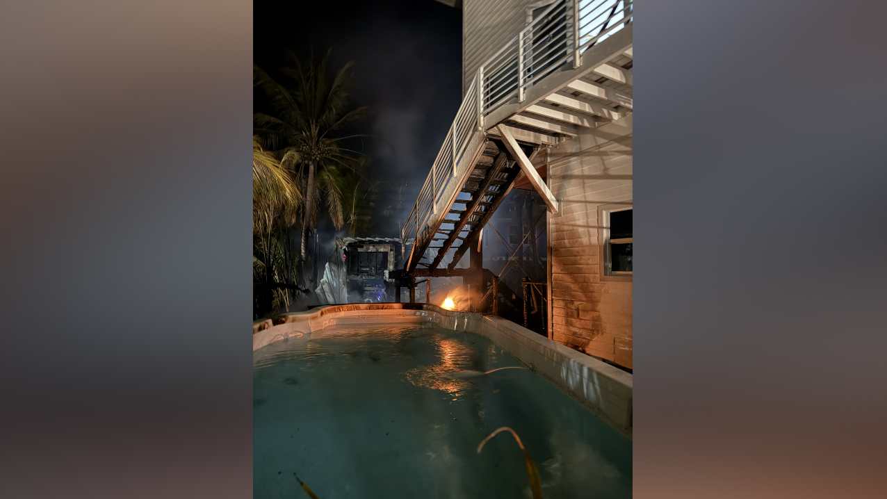 Fire under the stairs