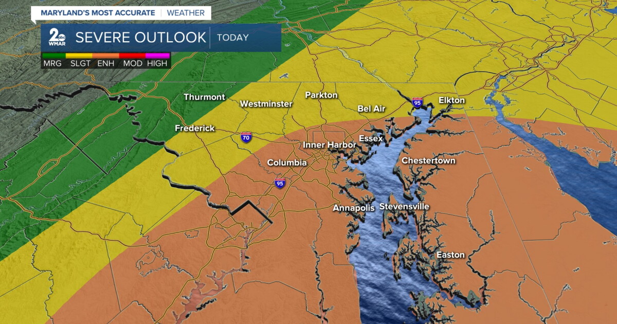 Severe storms possible again on Monday