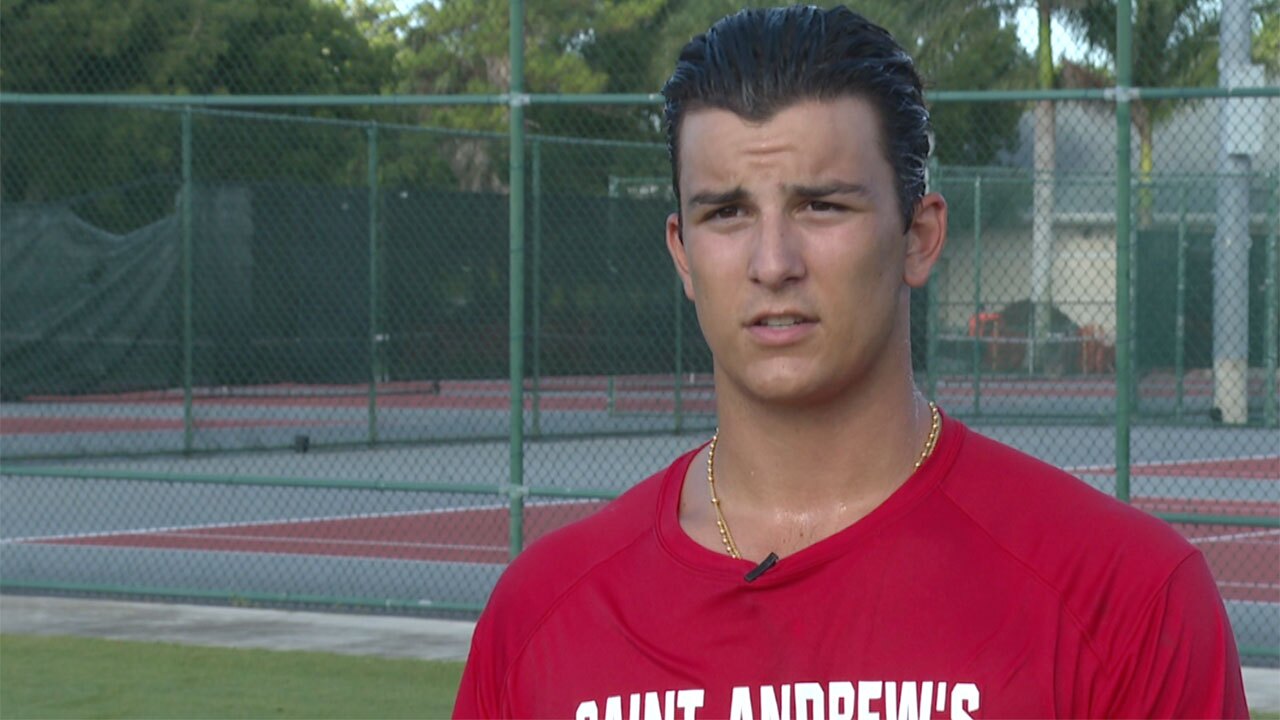 Christopher D'Angelo speaks about the outlook of the St. Andrew's football team as the season nears.