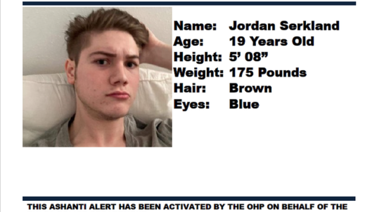 Jordan Serkland Missing Poster