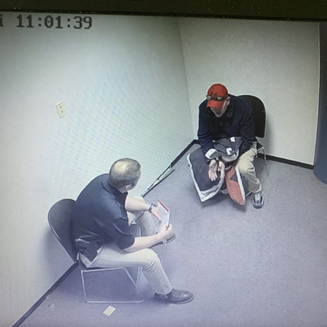 Middletown Police Detective Brook McDonald interviews Dwayne Tucker in February 2019