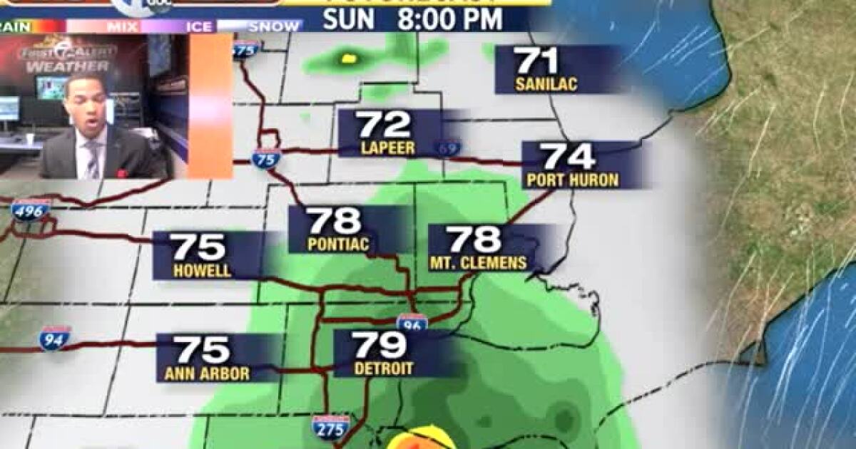Metro Detroit Forecast: Storms overnight could be heavy