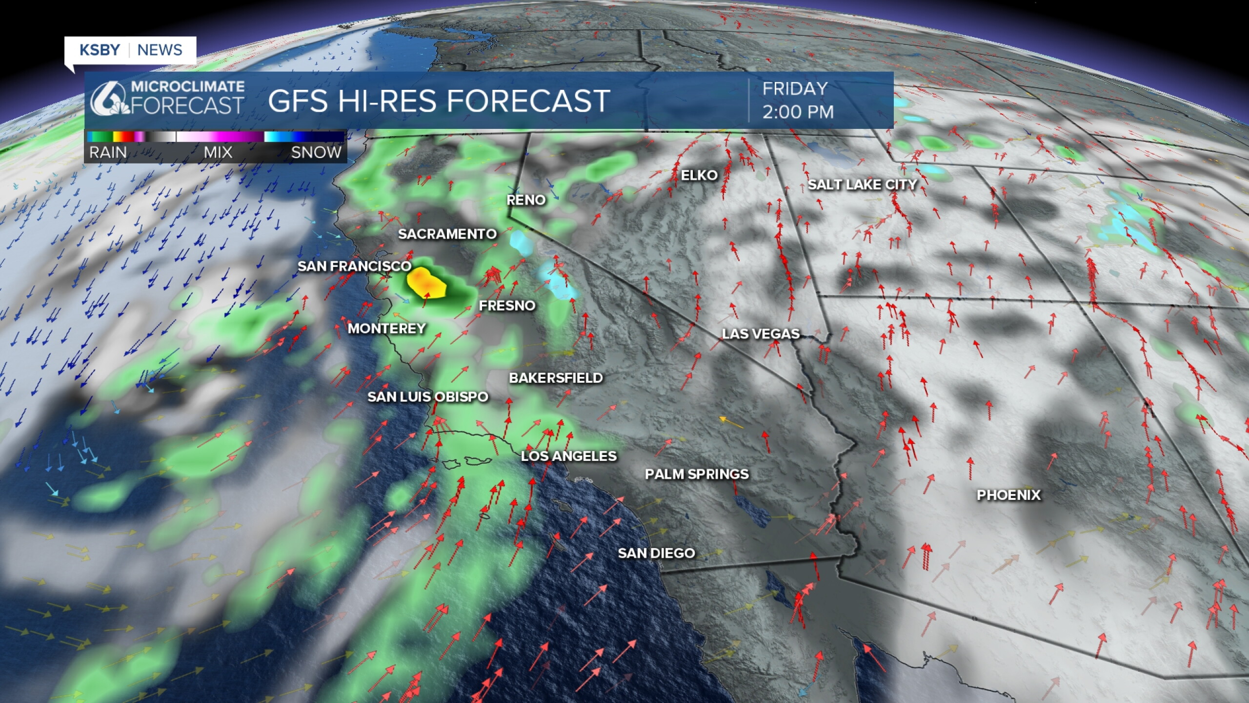 The week kicks off slightly cooler, with winds and rain chances late week