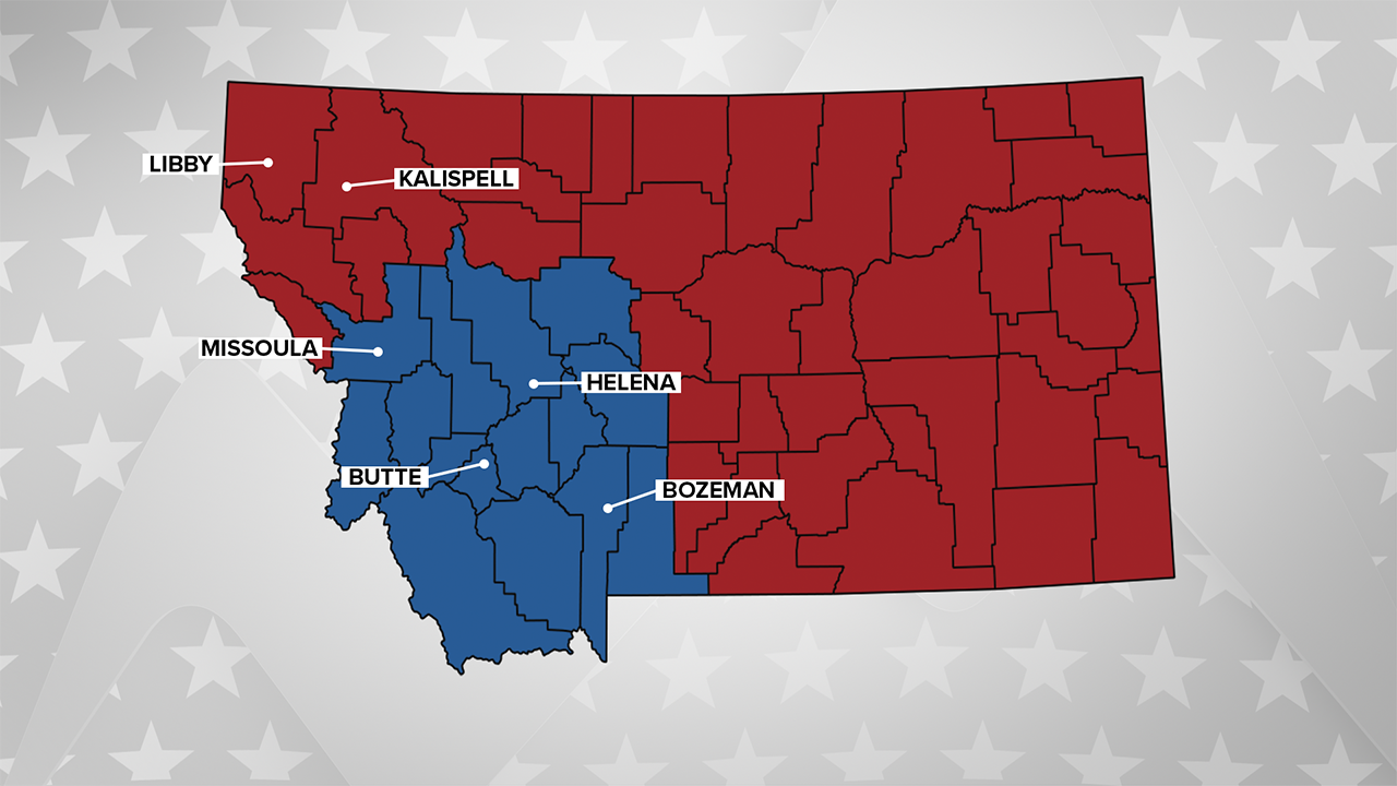 One potential congressional districting for Montana