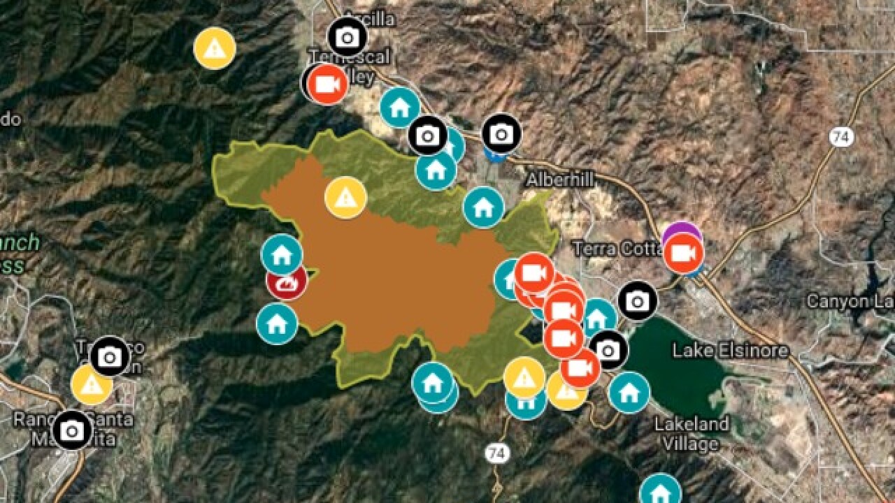Interactive map: Where the Holy Fire is burning in Cleveland