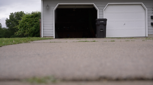 Garage door open