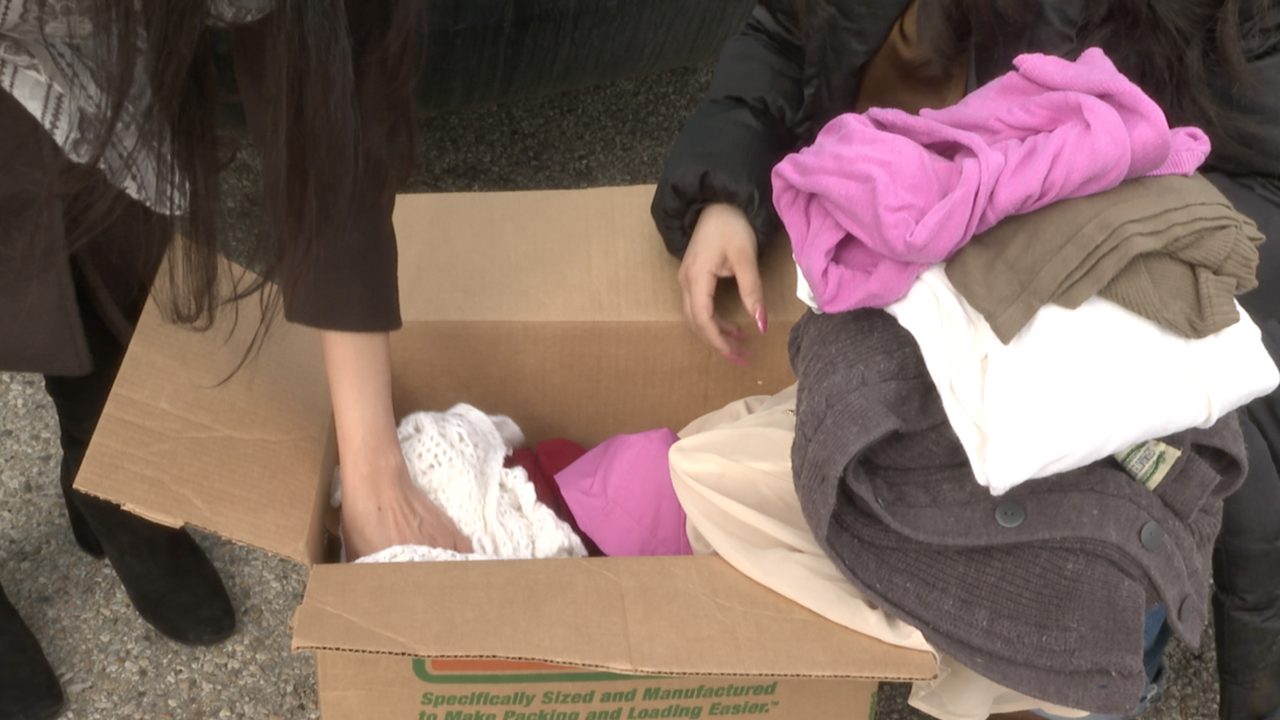 Donated clothing items