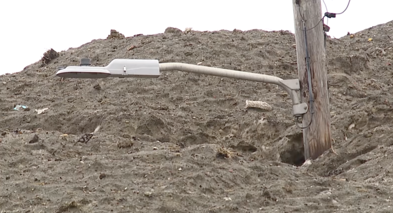 Old town mall snow pile