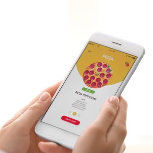 Woman,With,Mobile,Phone,Ordering,Food,Online,,Closeup