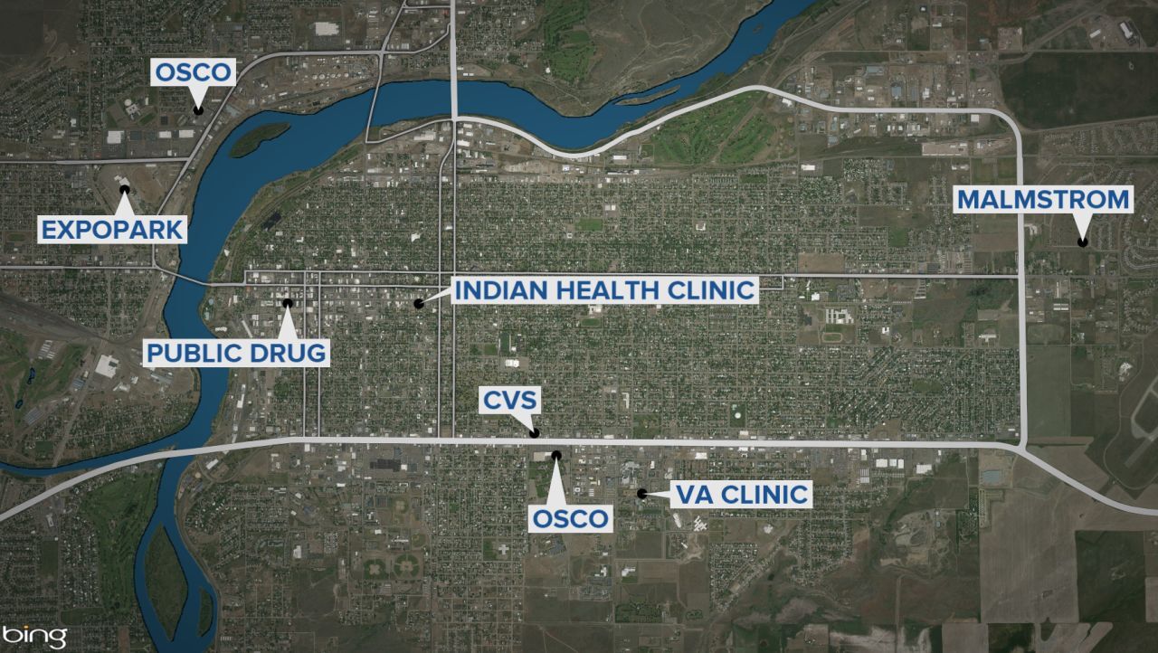 COVID vaccine locations in Great Falls