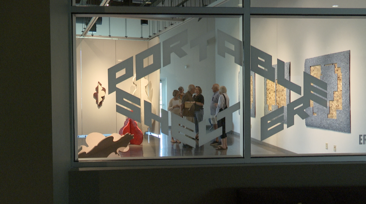 portable shelter exhibit window