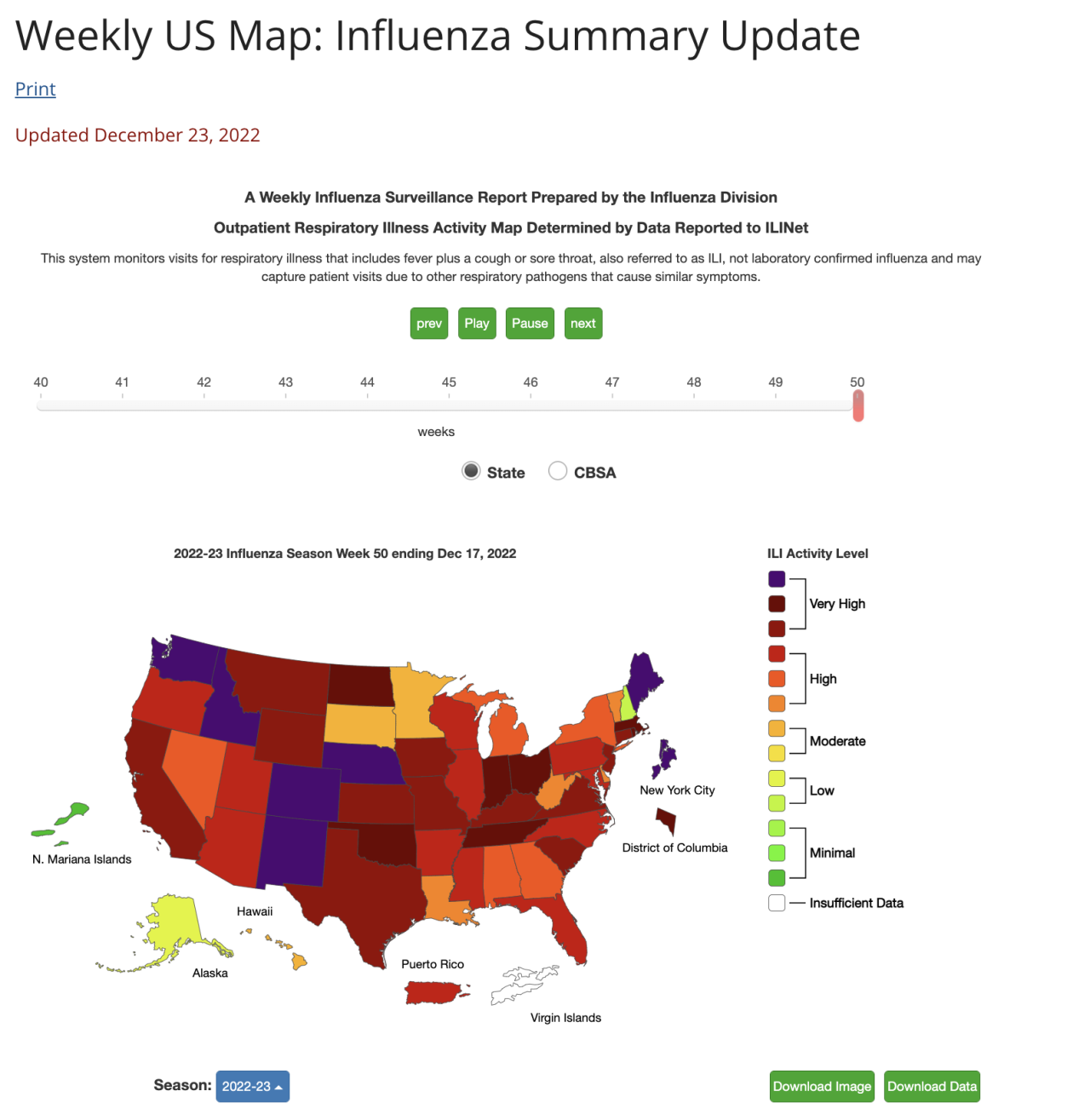 CDC FLU MAP DEC 26