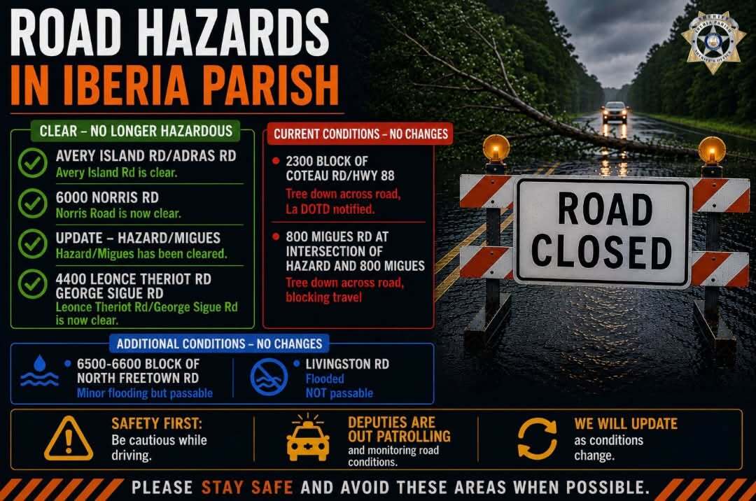 IBERIA PARISH STORM DAMAGE UPDATE GFX
