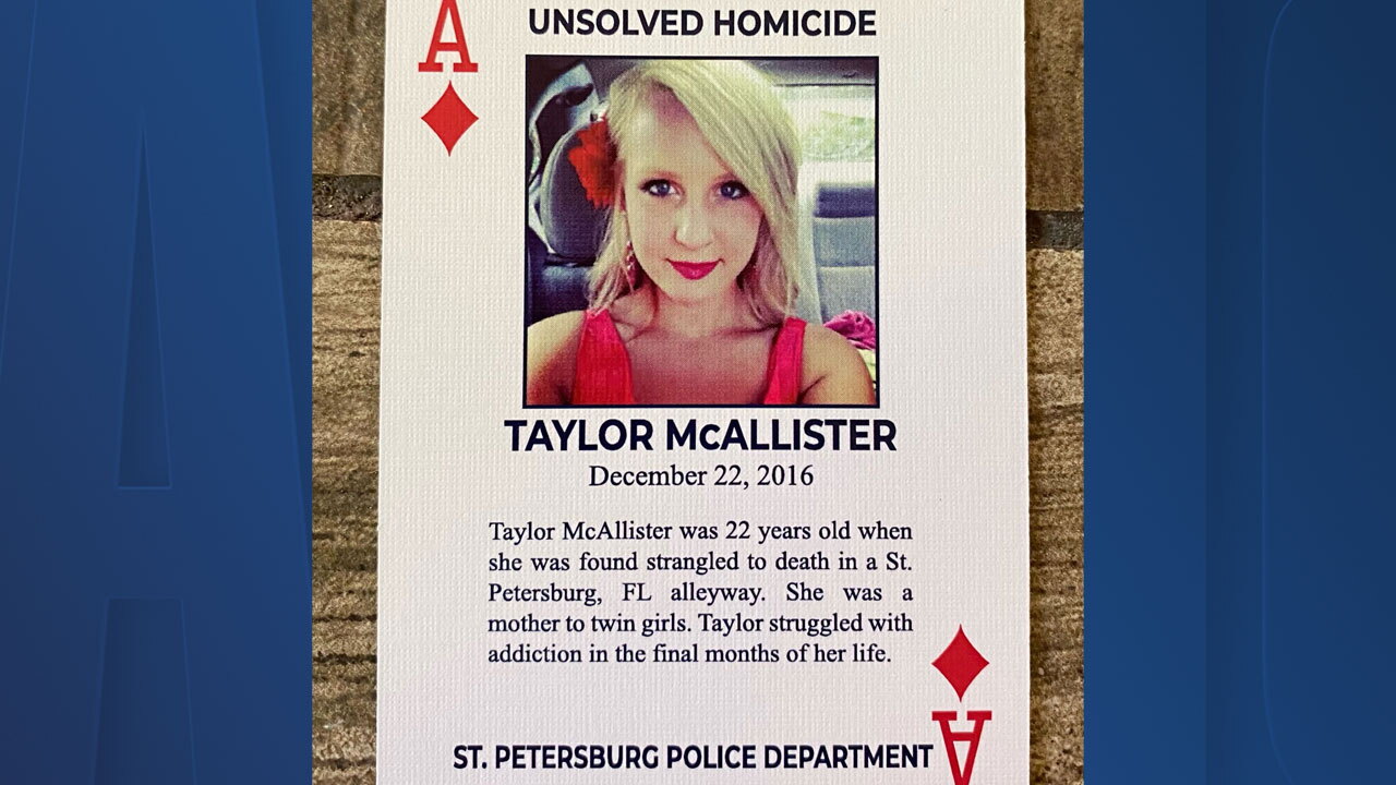 Unsolved homicide card of Taylor McAllister