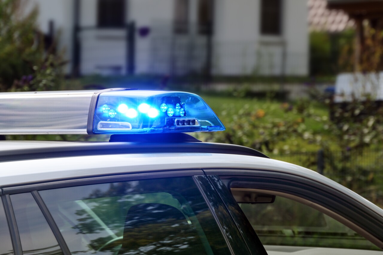 Police car lights