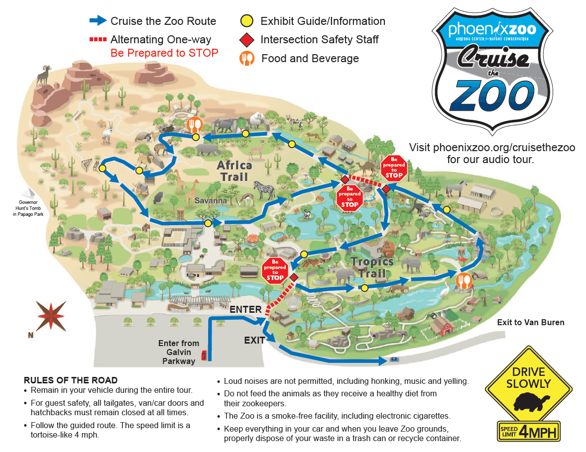 Phoenix Zoo Cruise The Zoo Map