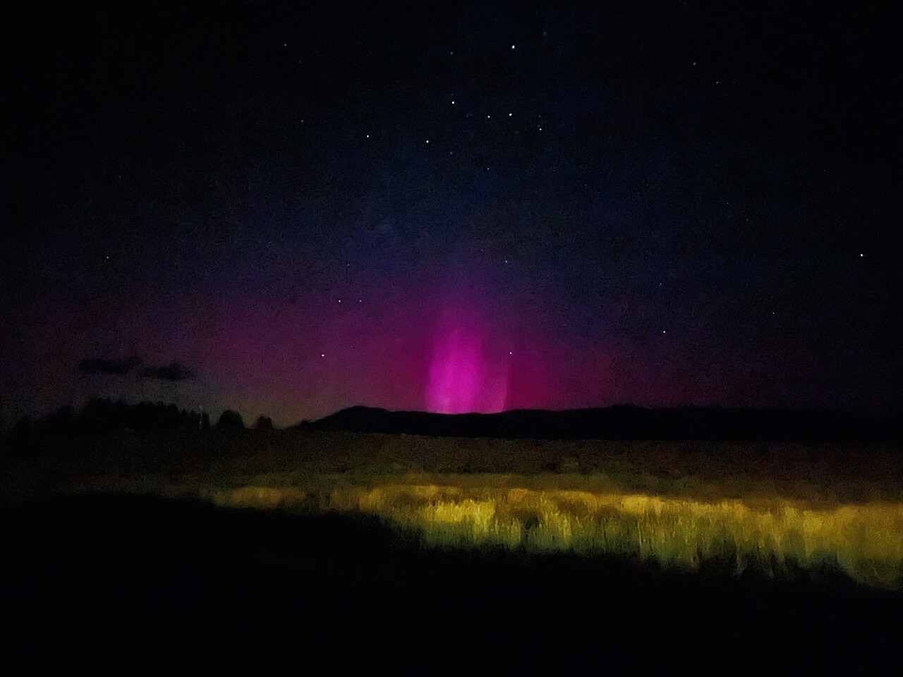 Northern Lights in New Meadows, Idaho