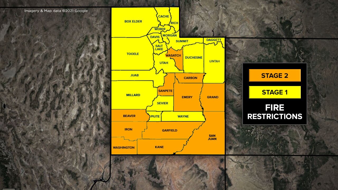 More Utah counties move to extreme fire restrictions