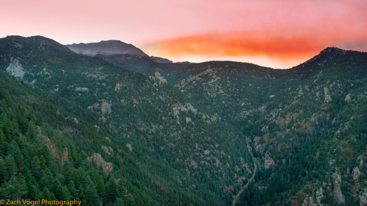 Decker Fire Smoke Sunset