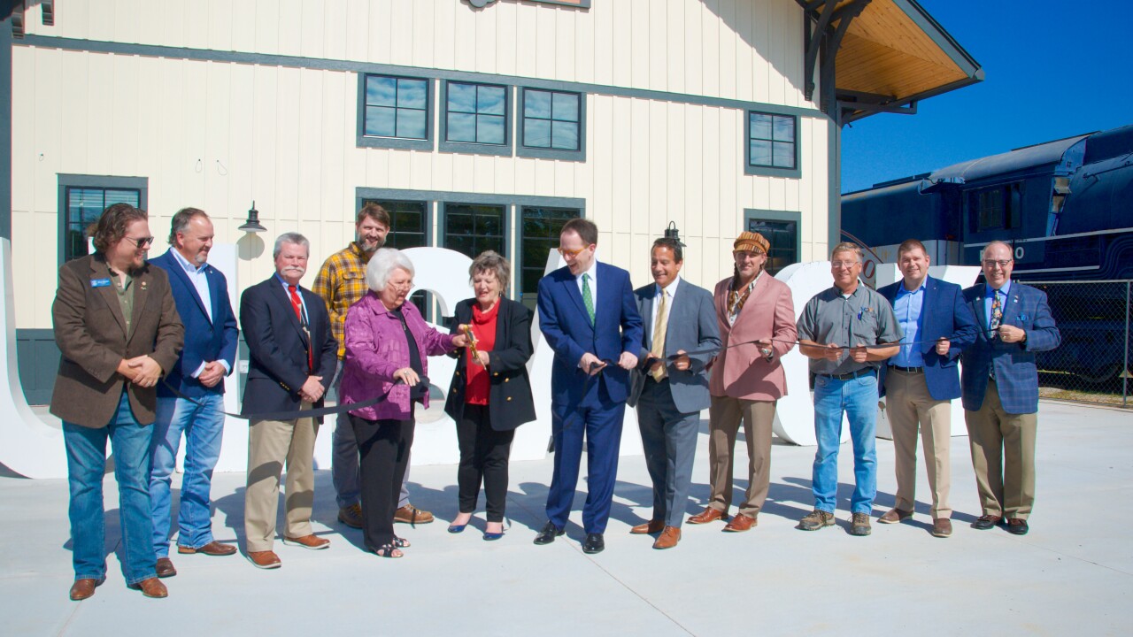 Train Depot ribbon-cutting