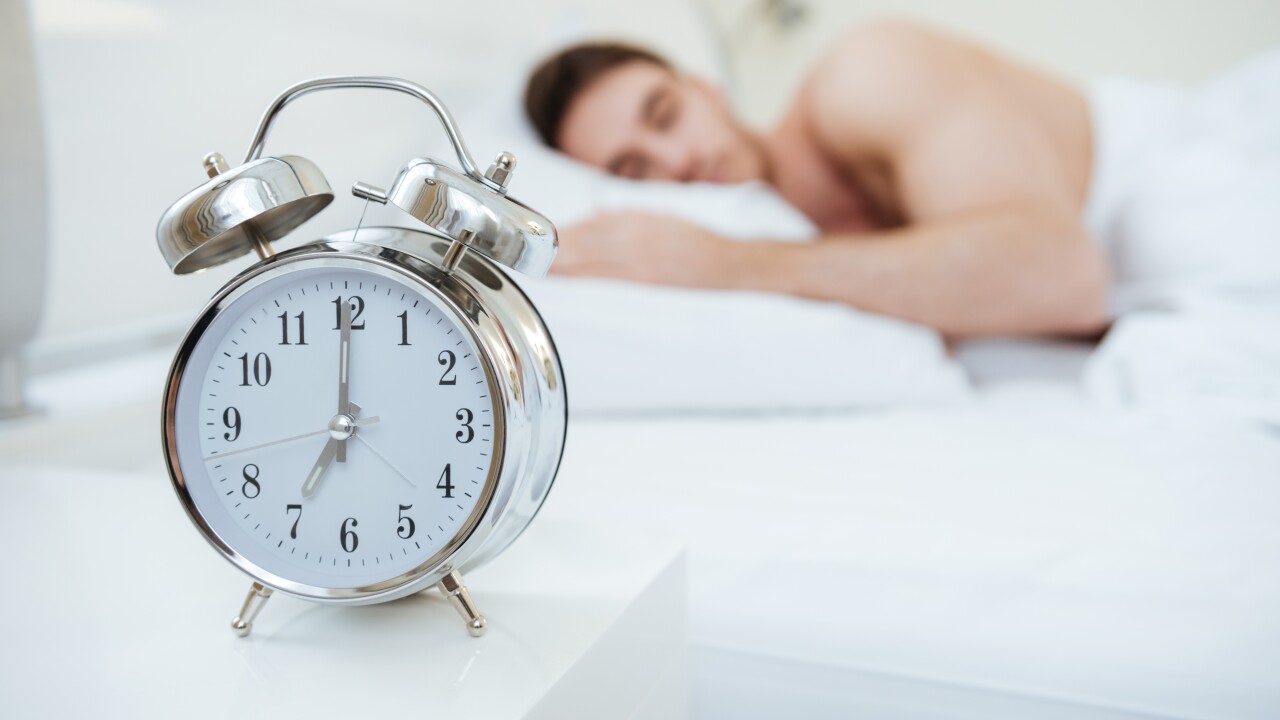 Man sleeping on bed
