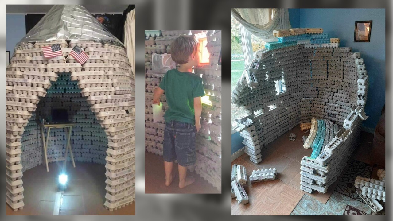 egg carton space capsule