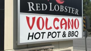 Sign for Volcano Hot Pot & BBQ in Owings Mills 