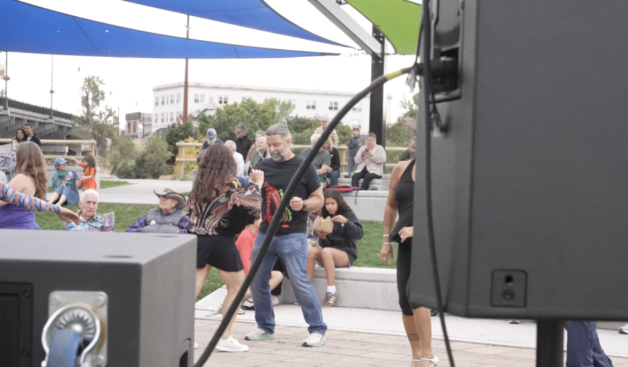 People enjoy the music during Viva Montana's Latin Heritage Festival.