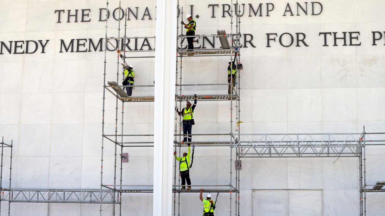 APTOPIX Trump Kennedy Center